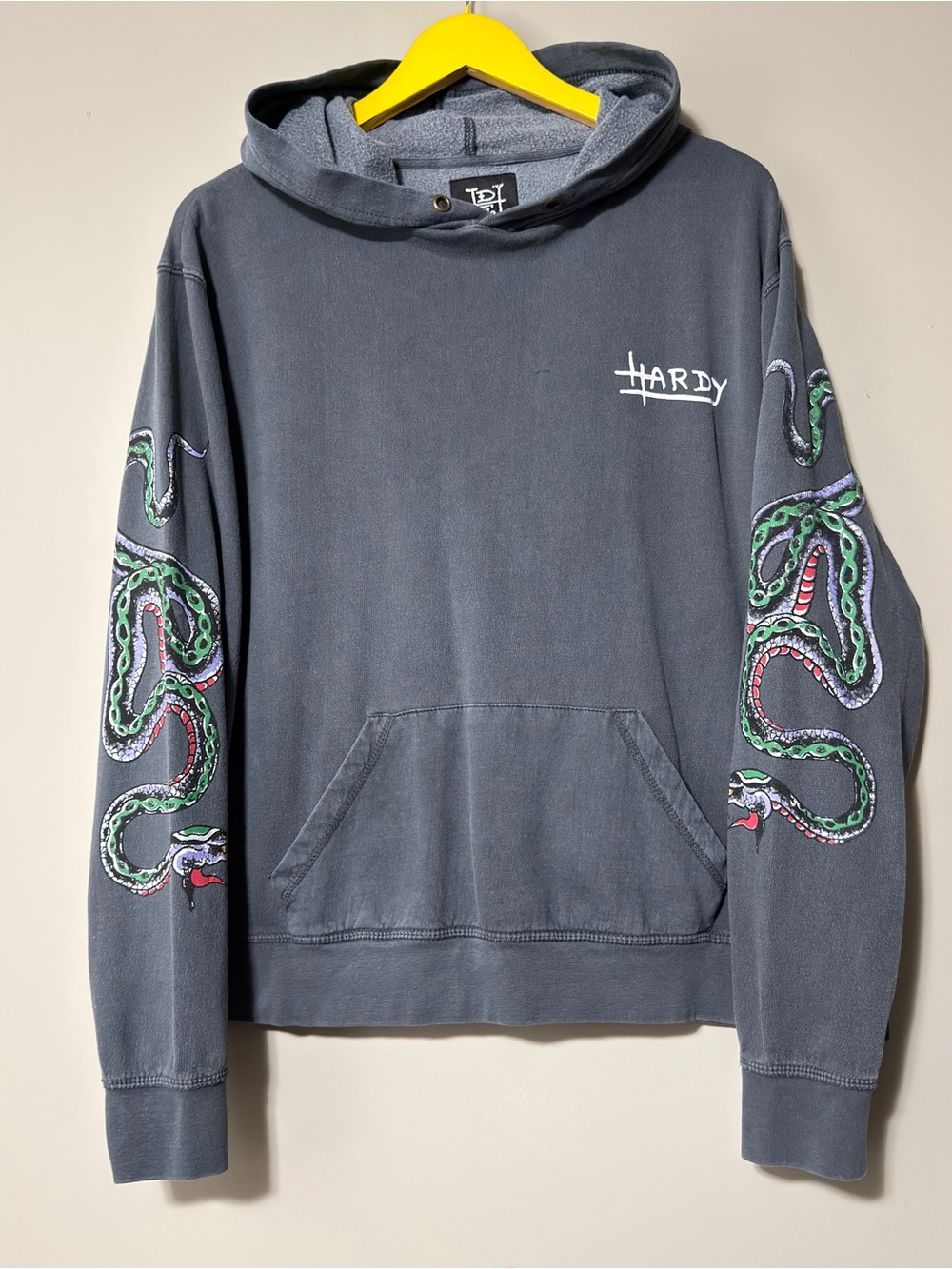 Ed Hardy Tattoo Design Hoodie Distressed Medium